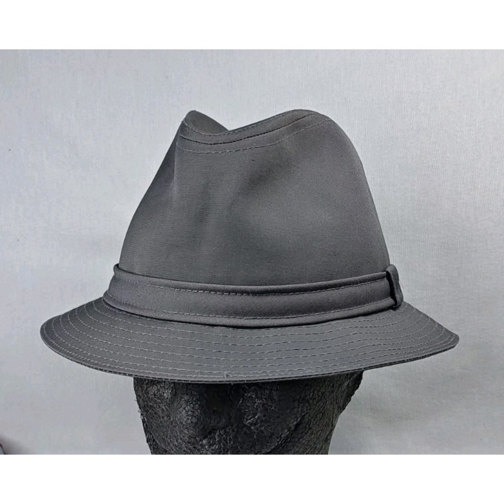 Vintage Mens London Fog Fedora Hat Gray Size 7 1/4 - 7 3/8 Large cap Luxury